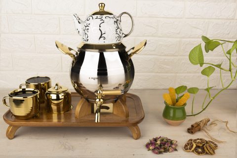 سرویس چای خوری کروپ ست مدل تیارا طلایی