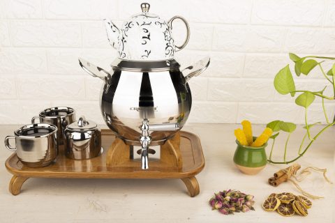 سرویس چای خوری کروپ ست مدل تیارا استیل